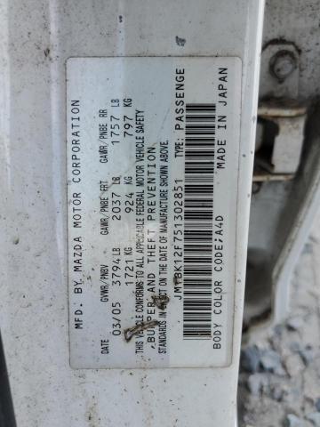 Photo 11 VIN: JM1BK12F751302851 - MAZDA 3 I 