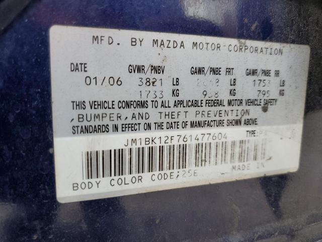 Photo 11 VIN: JM1BK12F761477604 - MAZDA 3 