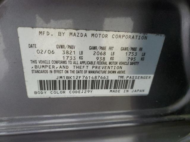 Photo 11 VIN: JM1BK12F761487663 - MAZDA 3 I 