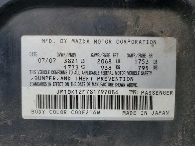 Photo 11 VIN: JM1BK12F781797086 - MAZDA 3 