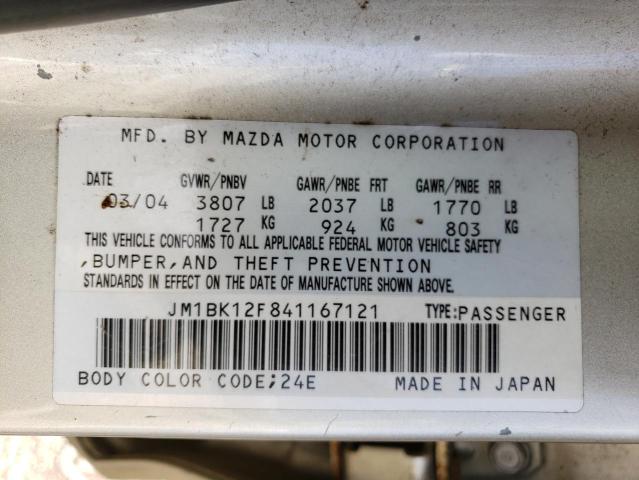 Photo 11 VIN: JM1BK12F841167121 - MAZDA 3 I 