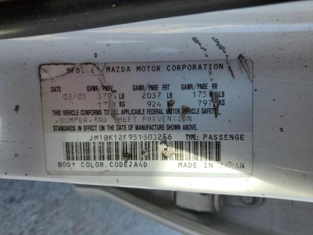 Photo 12 VIN: JM1BK12F951303256 - MAZDA 3 