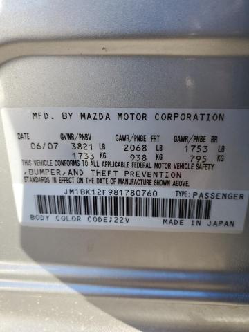 Photo 11 VIN: JM1BK12F981780760 - MAZDA 3 