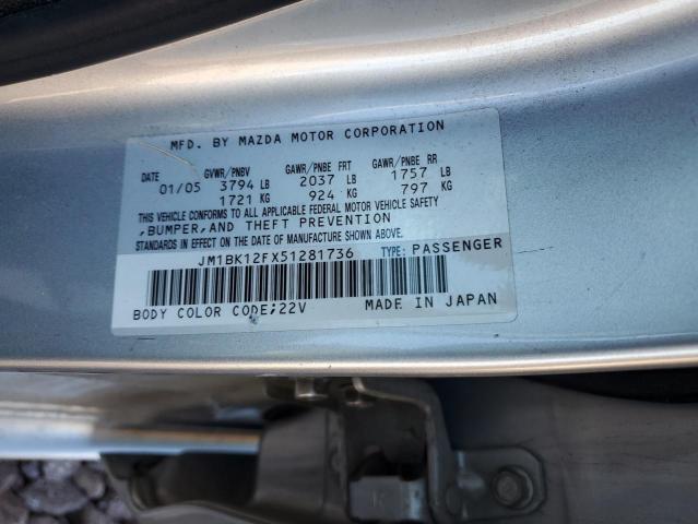 Photo 11 VIN: JM1BK12FX51281736 - MAZDA 3 