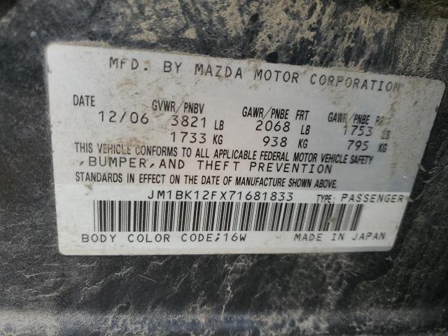 Photo 11 VIN: JM1BK12FX71681833 - MAZDA 3 