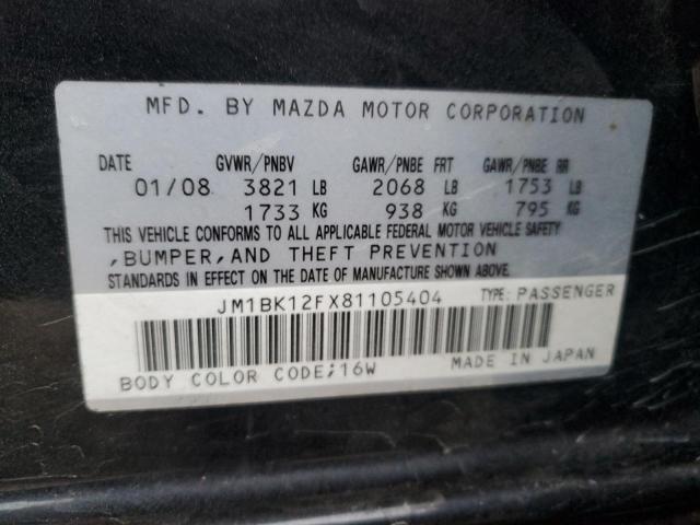 Photo 11 VIN: JM1BK12FX81105404 - MAZDA 3 I 