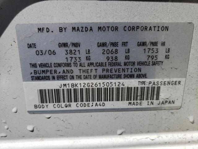 Photo 11 VIN: JM1BK12G261505124 - MAZDA 3 I 