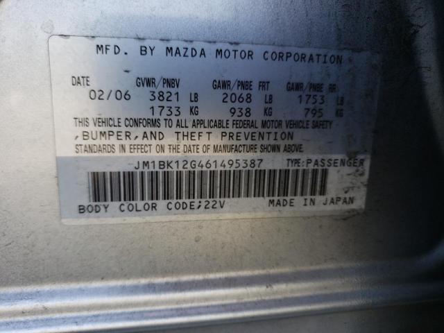 Photo 9 VIN: JM1BK12G461495387 - MAZDA 3 I 