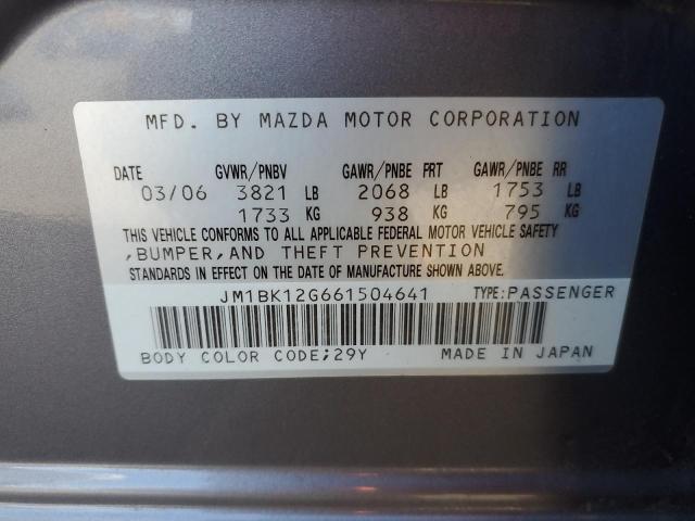 Photo 11 VIN: JM1BK12G661504641 - MAZDA 3 I 