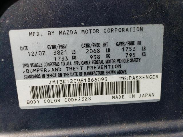 Photo 12 VIN: JM1BK12G981866093 - MAZDA 3 