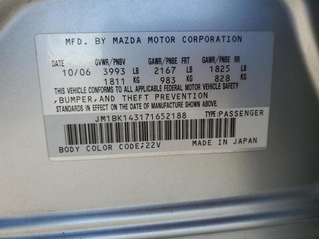 Photo 11 VIN: JM1BK143171652188 - MAZDA MAZDA3 