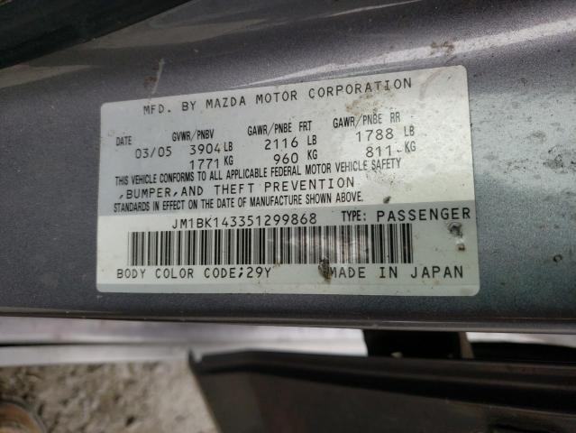 Photo 9 VIN: JM1BK143351299868 - MAZDA 3 HATCHBAC 