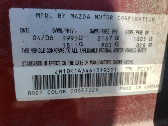 Photo 12 VIN: JM1BK143461519391 - MAZDA 3 HATCHBAC 