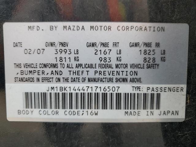 Photo 11 VIN: JM1BK144471716507 - MAZDA 3 HATCHBAC 