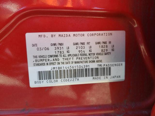 Photo 12 VIN: JM1BK144561504391 - MAZDA 3 HATCHBAC 