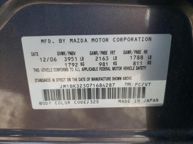 Photo 11 VIN: JM1BK323071684287 - MAZDA MAZDA3 