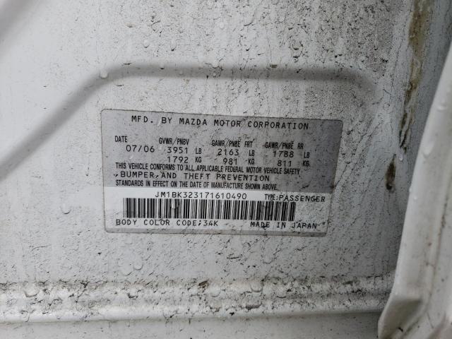 Photo 12 VIN: JM1BK323171610490 - MAZDA MAZDA3 