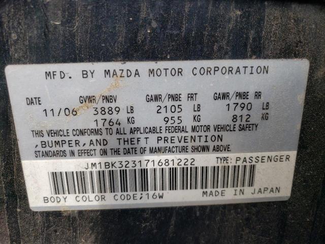 Photo 11 VIN: JM1BK323171681222 - MAZDA 3 S 