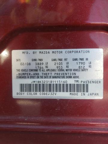 Photo 12 VIN: JM1BK323181115160 - MAZDA MAZDA3 