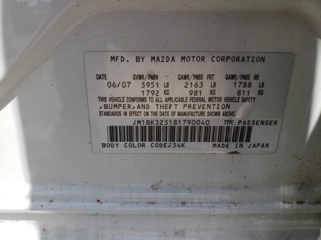 Photo 11 VIN: JM1BK323181790040 - MAZDA MAZDA3 