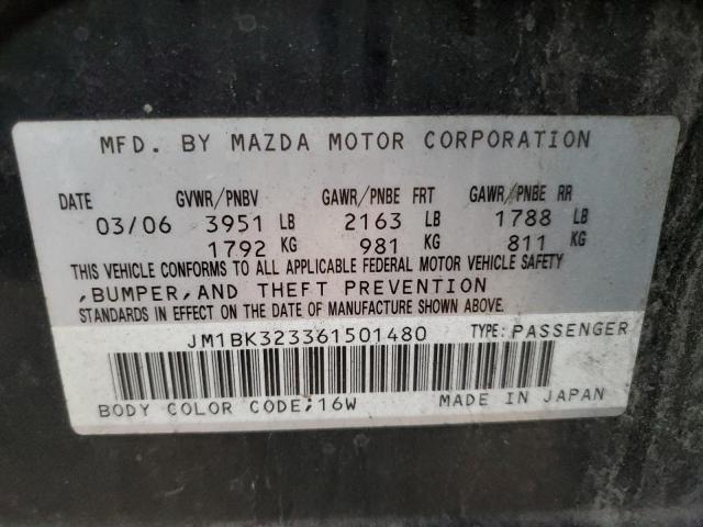 Photo 11 VIN: JM1BK323361501480 - MAZDA 3 