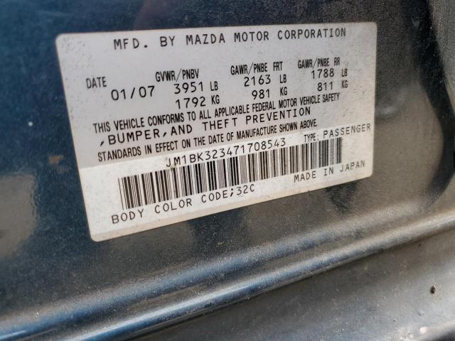 Photo 12 VIN: JM1BK323471708543 - MAZDA MAZDA3 