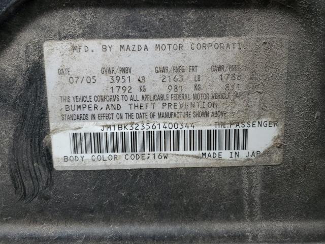 Photo 11 VIN: JM1BK323561400344 - MAZDA 3 S 