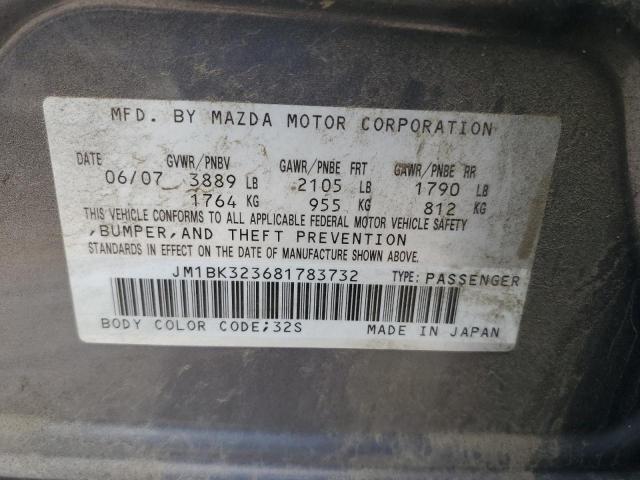 Photo 11 VIN: JM1BK323681783732 - MAZDA MAZDA3 