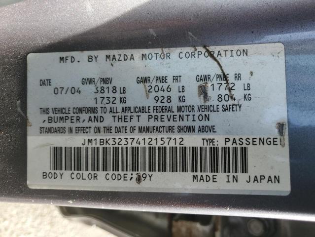 Photo 11 VIN: JM1BK323741215712 - MAZDA 3 S 