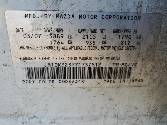 Photo 11 VIN: JM1BK323771737812 - MAZDA MAZDA3 