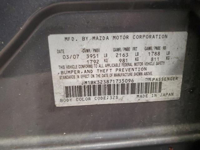 Photo 11 VIN: JM1BK323871735096 - MAZDA MAZDA3 