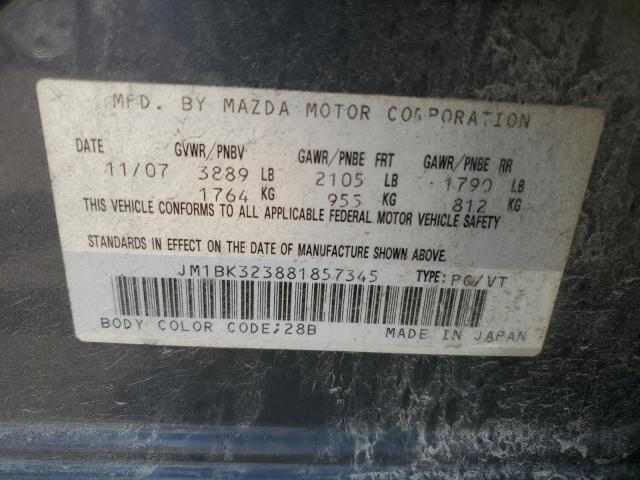 Photo 11 VIN: JM1BK323881857345 - MAZDA 3 S 