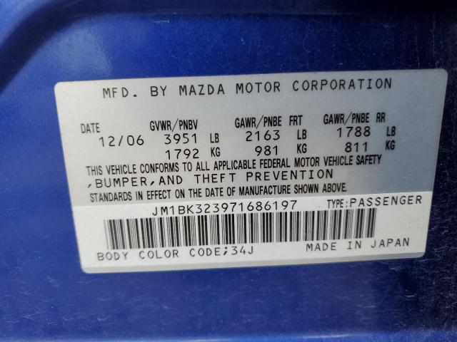 Photo 11 VIN: JM1BK323971686197 - MAZDA MAZDA3 