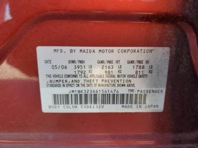 Photo 11 VIN: JM1BK323X61541474 - MAZDA 3 S 