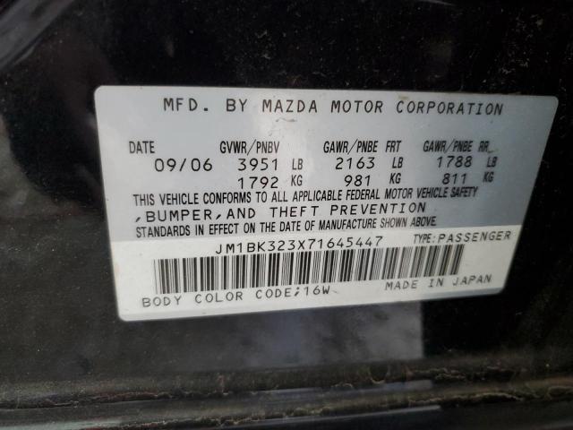 Photo 12 VIN: JM1BK323X71645447 - MAZDA MAZDA3 