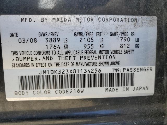 Photo 11 VIN: JM1BK323X81134256 - MAZDA 3 S 