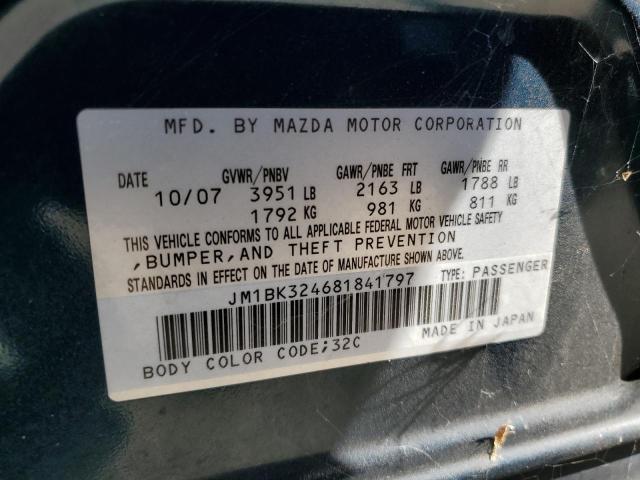 Photo 12 VIN: JM1BK324681841797 - MAZDA MAZDA3 