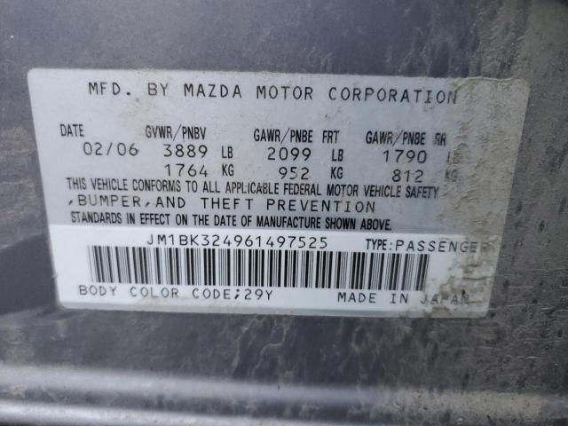 Photo 11 VIN: JM1BK324961497525 - MAZDA MAZDA3 