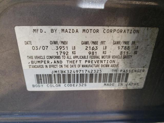 Photo 11 VIN: JM1BK324971742325 - MAZDA MAZDA3 