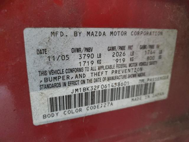 Photo 11 VIN: JM1BK32F061458601 - MAZDA 3 