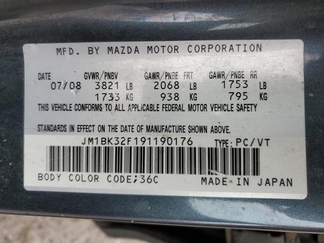 Photo 12 VIN: JM1BK32F191190176 - MAZDA 3 