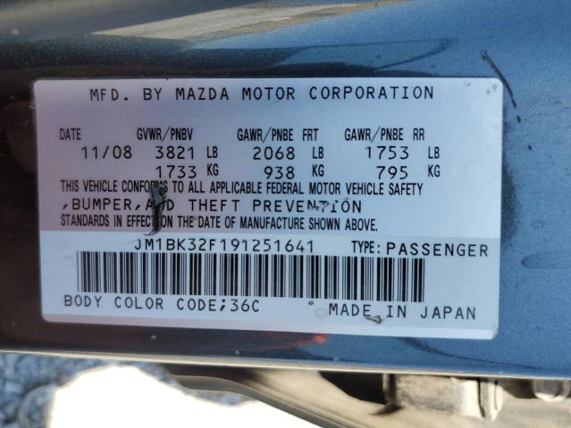 Photo 11 VIN: JM1BK32F191251641 - MAZDA 3 PREFERRE 