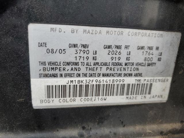 Photo 11 VIN: JM1BK32F961418999 - MAZDA 3 I 