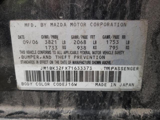 Photo 11 VIN: JM1BK32FX71633373 - MAZDA 3 