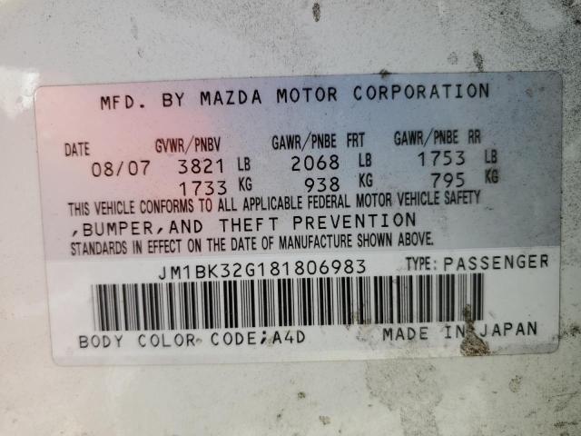 Photo 11 VIN: JM1BK32G181806983 - MAZDA 3 