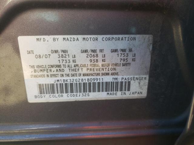 Photo 11 VIN: JM1BK32G281809911 - MAZDA 3 I 