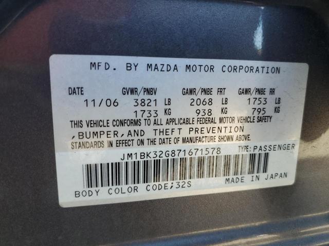 Photo 11 VIN: JM1BK32G871671578 - MAZDA 3 