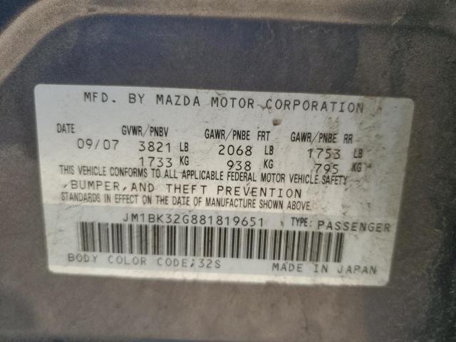 Photo 12 VIN: JM1BK32G881819651 - MAZDA 3 