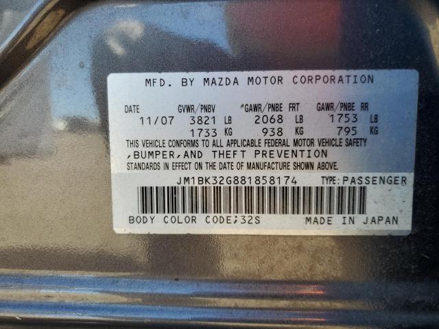 Photo 11 VIN: JM1BK32G881858174 - MAZDA MAZDA3 S 