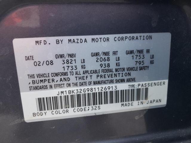 Photo 11 VIN: JM1BK32G981126913 - MAZDA 3 I 